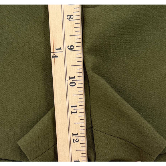 ALICE + OLIVIA Shorts Womens 6 Olive Green Cady High Waist Clean Short NWT - Picture 15 of 16